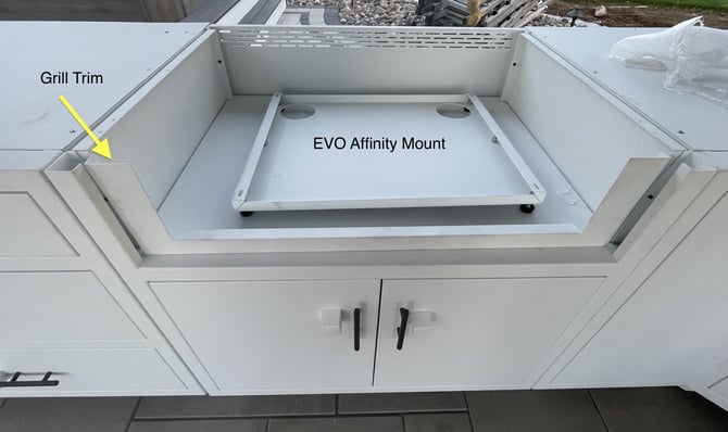 Detail of Evo Trim and Mount Plate
